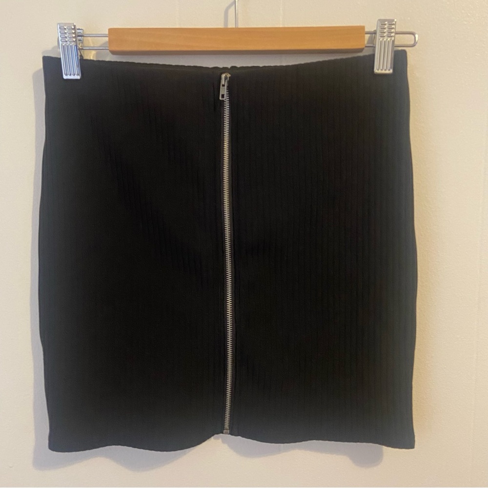 FOREVER 21 Black Self-Striped Mini Pencil Skirt